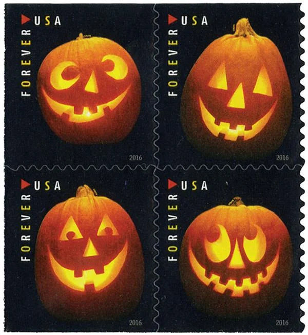 Forever Stamps 2016 Jack-O’-Lanterns Stamps