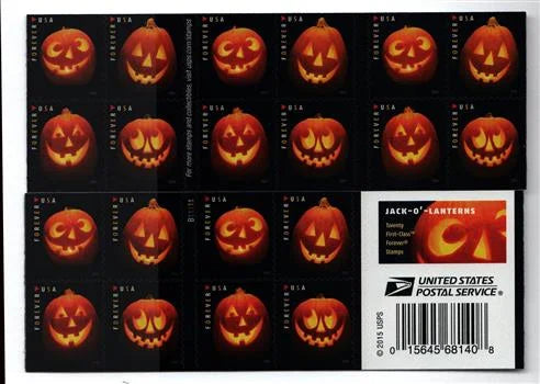 Forever Stamps 2016 Jack-O’-Lanterns Stamps