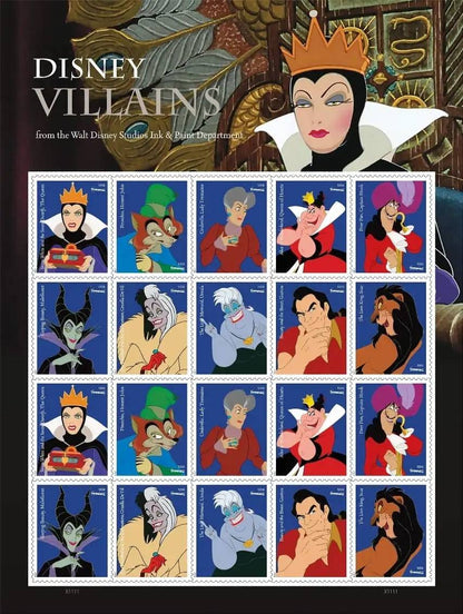 Disney Villains Stamps 2017