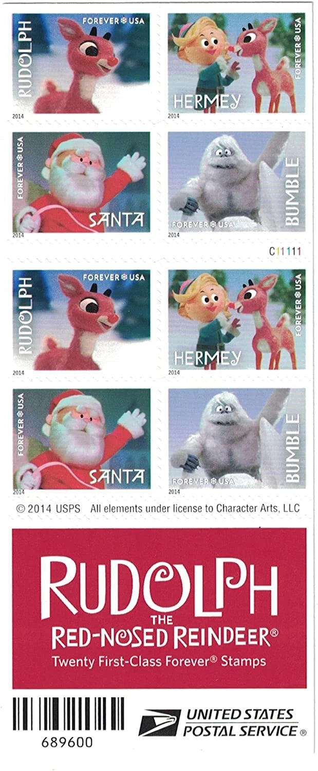 Rudolph the Red-Nosed Reindeer Forever Stamps 2014